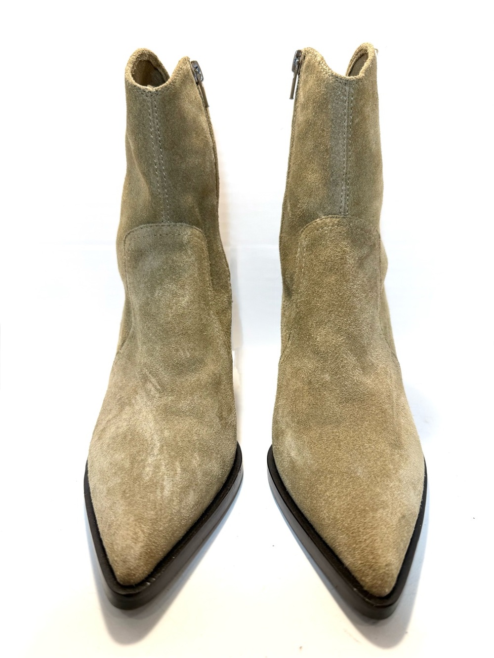 NWOT Jeffrey Campbell Taupe Suede Pointed Ankle Booties Women’s Size 7